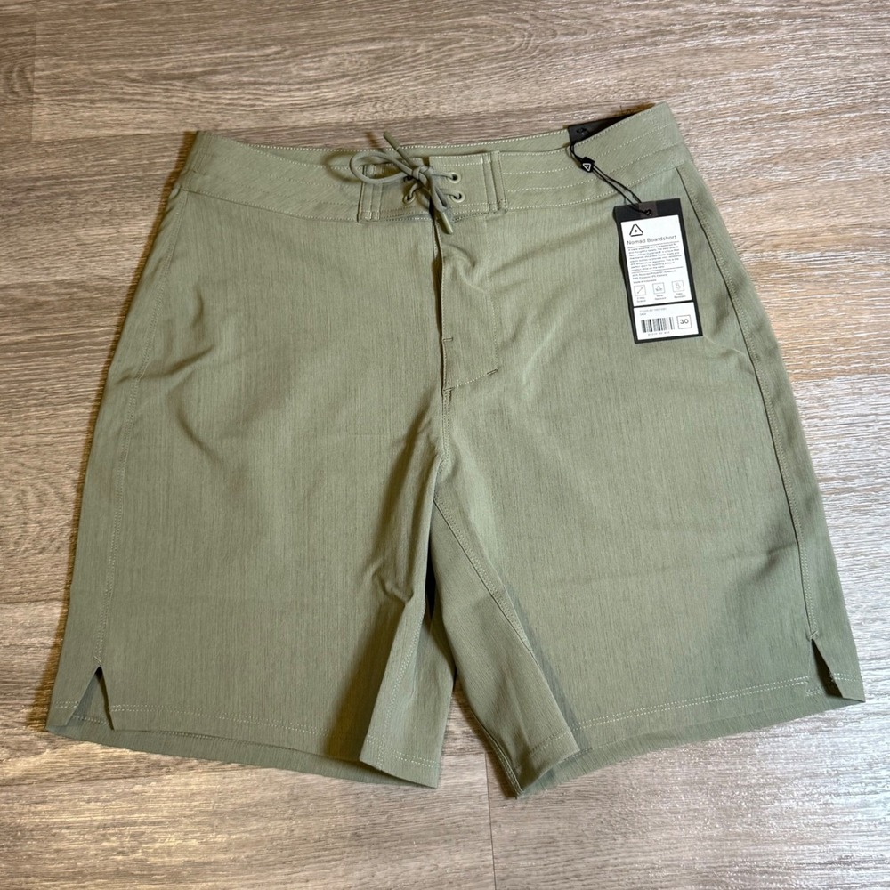 Nomad Boardshort Sage Recycled Poly Elastane 30 Water Resistant Western Rise‎